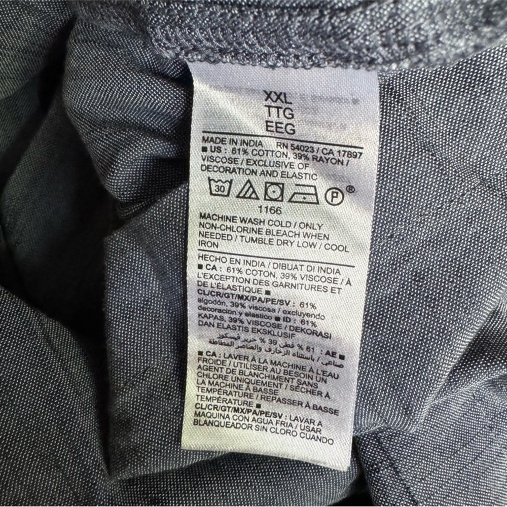 NWT Old Navy Puff-Sleeve Chambray Smocked Midi Swing Dress - Picture 8 of 8